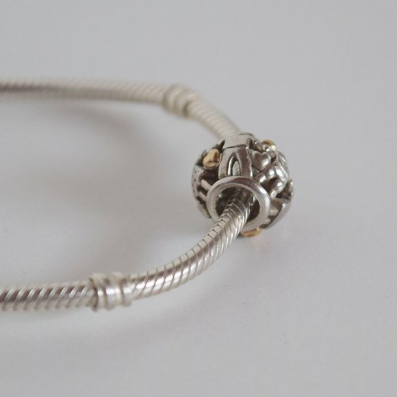 PANDORA Family Forever Charm I Sterling Silver with 14k Yellow Gold 791040 - Picture 12 of 15